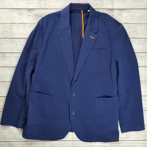 Robert Graham Cape South Cotton Blazer Navy Blue Men's Size 48